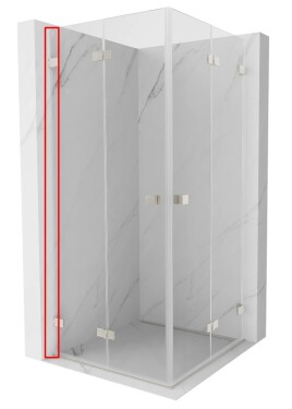 MEXEN - LUNAR nástěnná lišta 200 cm 1 ks, pro 832 836 pro sklo 6mm nikl kartáčovaná 830-14-97