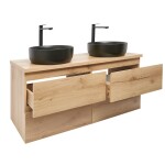 Koupelnová skříňka s umyvadlem SAT B-Way 119x50x45 cm dub mat BWAY2120OAKDU2BB BWAY2120OAKDU2BB