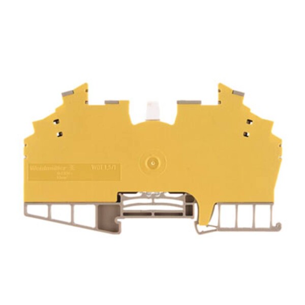 W-Series, Test-disconnect terminal, Rated cross-section: 1,5 mm&sup2;, Screw connection WDT 1.5/2 BE/PA66/GE 1015560000 béžová, žlutá Weidmüller 25 ks
