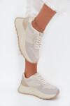 Zateplené dámské sneakersy na platformě Big Star SS274008 HI-POLY SYSTEM světle béžové 38