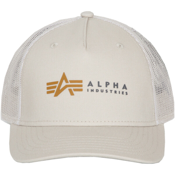 Alpha Industries Čepice Baseball Label Trucker Cap jet stream white