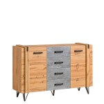 FRONTI Komoda LOFTER 05 beton millenium + dub wotan