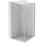 MEXEN/S - Lunar L Duo sprchový kout dveře křídlové 90 x 90, transparent, nikl kartáčovaný 834L-090L-090P-97-00
