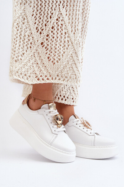 Dámské kožené tenisky CheBello 4411 bílé 39