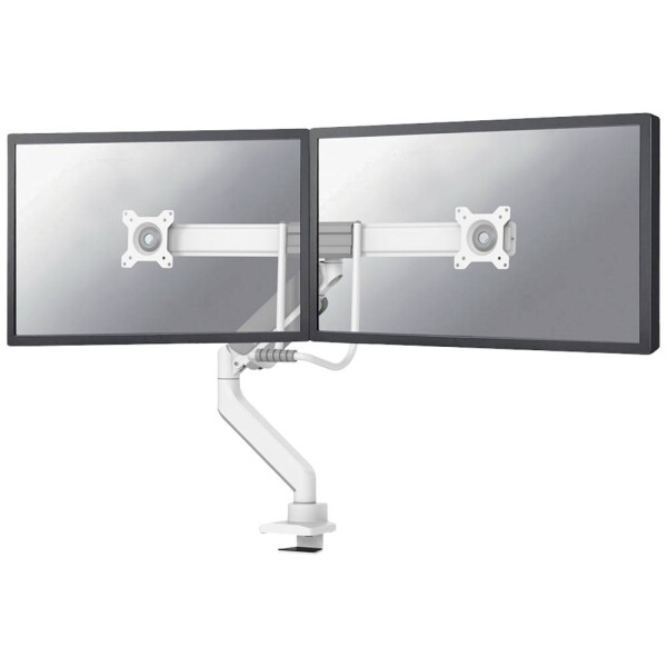 Neomounts DS75-450WH2 2násobný držák na stůl pro monitor 43,2 cm (17) - 81,3 cm (32) bílá nastavitelná výška, naklápěcí, nakláněcí, otočný