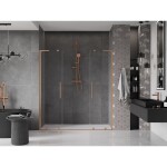 MEXEN/S - Velar L Duo posuvné sprchové dveře 170, transparent, měď kartáčovaná 871-170-003-02-65