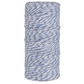 Ib Laursen Bavlněný provázek Blue/White 100 m, modrá barva, textil