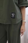Bavlněný komplet halenka + kalhoty světlá khaki UNI