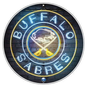 Mustang Cedule Buffalo Sabres NHL 22" Round Neon De