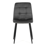 Jídelní židle, šedá, sametová látka, CT-V5081 GREY4