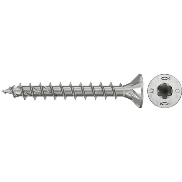 Fischer 574066 šrouby do dřevotřísky 4.5 mm 30 mm TX Nerezová ocel 200 ks