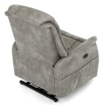 Polohovací křeslo, elektrické zabudované ovládání, šedá, látka vintage, TV-Q8575 GREY3
