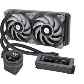 THERMALTAKE Floe RC Ultra 240 šedá / AIO vodní chladič CPU / 2x 120 mm / 2500 RPM @ 28.1 dB / 72.69 CFM (CL-W324-PL12GM-A)