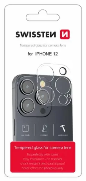 SWISSTEN Ochranné sklo čoček fotoaparátu pro Apple iPhone 12 (94500102)