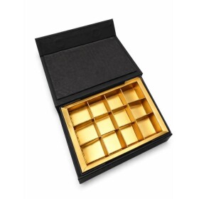 Dortisimo Krabička na 12 ks pralinek s magnetem černá (17,5 x 12,5 x 4 cm)