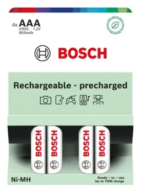 Bosch HR03B4P950/00 / Nabíjecí baterie AAA / Ni-MH / 950 mAh / 4 ks (8594162800544)