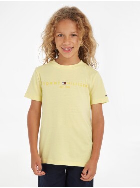 Světle žluté dětské tričko Tommy Hilfiger Kluci