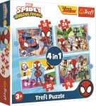 Trefl - Puzzle - Spidey a jeho úžasní přátelé 4v1