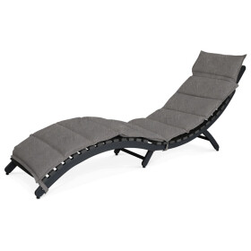 Zahradní lehátko 54x192x68cm, hliník, šedá, AZL-L1301 GREY