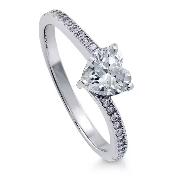 LUNICA Stříbrný prsten ZAMILOVANÉ SRDCE Velikost prstenu: 7 (EU: 54-56) 0641_7