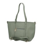 Trendy dámská koženková kabelka na rameno Felicia, zelená