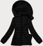 Černá dámská prošívaná bunda s kapucí J Style (16M9102-392) odstíny černé M (38)