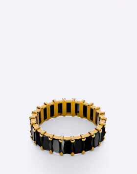 FURIOSA® Prsten Crush Noir 18K POZLACENÍ M