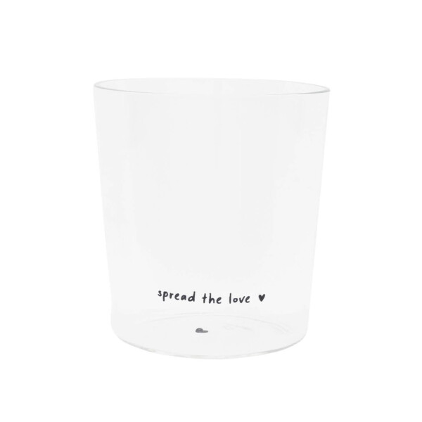 Bastion Collections Sklenice na vodu Spread the Love 300 ml, čirá barva, sklo