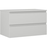 MEXEN/S - Orio koupelnová skříňka pod umyvadlo 80 cm s deskou, 2 zásuvky, šedá mat 91A10-08047-2-BFFC62
