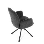 Jídelní židle, černá, hladká látka, DCH-D1330 BK2