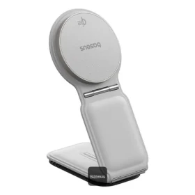 Baseus PrimeTrip C02 Magnetický držák do auta s bezdrátovým nabíjením bílá (C40169003211-00)