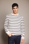 DEFACTO Standard Fit Striped Crew Neck Sweater