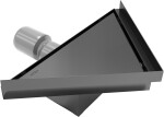 MEXEN - Flat rohový podlahový žlab 20 x 20, černá 1710320