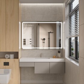 Erga Isabella, LED zrcadlo 120x80cm, 3105 lm, 6500K, přední/zadní osvětlení, ERG-V01-129-1280-00