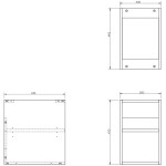 MEXEN - Box-A otevřená skříňka s policí 30, černá mat 91AX2-0300-470-0-71
