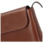 Trendy dámská kožená crossbody Deliss, hnědá