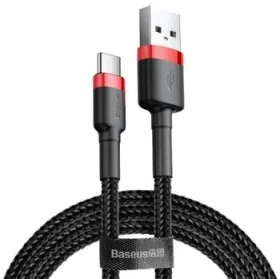 Baseus CATKLF-B91 Kabel USB-A (M) - USB-C (M) 1 m černo-červená (CATKLF-B91)