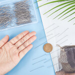 Krabička ketlovacích nýtů z nerezové oceli - platinové - 40 x 0,7 mm - 500 ks - 1 balení