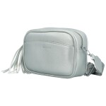 Stylová dámská koženková crossbody MaxFly Rozana, stříbrná