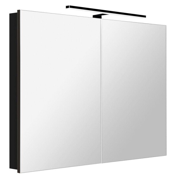 SAPHO - GRETA galerka s LED osvětlením, 101x70x14cm, černá mat GR105-0035