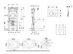 GEBERIT - Duofix Set předstěnové instalace, kompaktního klozetu Gaia a sedátka softclose, tlačítko Sigma20, matná černá/černá SANI11CA5119B