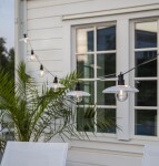 STAR TRADING Venkovní světelný LED řetez Glassy Light 3,5 m, černá barva, plast