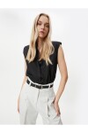 Koton Sleeveless Shirt Buttoned Padded Classic Collar