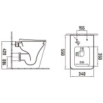 MEXEN - Cube mísa wc stojící Rimless včetně sedátka s slow slim, duroplast, černá mat 32924085