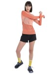 ICEBREAKER Wmns Merino 200 Realfleece™ Descender LS Half Zip, Glow/Tang/Cb (vzorek) velikost: S