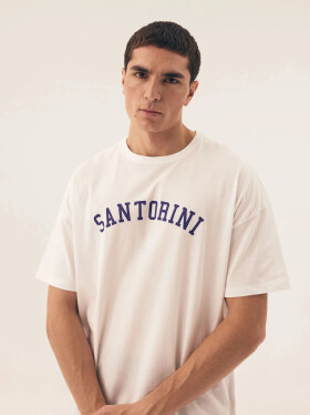 Pánské pyžamo Santorini 43173 white - HENDERSON bílá XXL