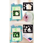 MalPlay Magický tablet s LED světelnou abecedou velryba