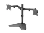 Equip černá / Stolní držák pro dva monitory / 17-32" / VESA 75-100 mm / 360° / nosnost 8 kg (650123)