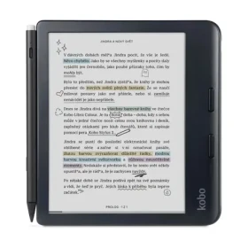 Kobo Libra Colour + stylus černá / Čtečka e-knih / 7" / E-ink / 1264×1680 / 32GB / Wi-Fi / BT / USB-C (N428-KU-BK-K-BU)