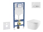 GEBERIT - Duofix Set předstěnové instalace, klozetu Oudee a sedátka softclose, tlačítko Sigma50, chrom/alpská bílá SANI11CA31133